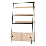 Artiss Bookshelf 5 Tier Cube Cabinet MIRA Oak - Side View