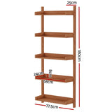 Artiss Bookshelf Floating Shelf CAPIZ Oak - Side View