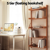 Artiss Bookshelf Floating Shelf CAPIZ Oak - 45-Degree Angle