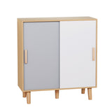 Artiss Shoe Cabinet 30 Pairs Sliding Doors - Side View