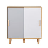 Artiss Shoe Cabinet 30 Pairs Sliding Doors - 45-Degree Angle