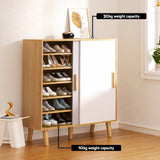 Artiss Shoe Cabinet 30 Pairs Sliding Doors - Low Angle