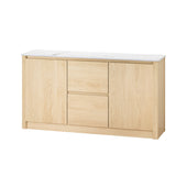 Artiss Buffet Sideboard Marble Style Tabletop - Pine - Side View