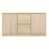 Artiss Buffet Sideboard Marble Style Tabletop - Pine - 45-Degree Angle