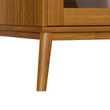 Artiss Buffet Sideboard Glass Doors - Oak - Rear View