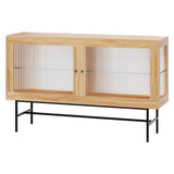 Artiss Buffet Sideboard Double Doors - Oak - Side View