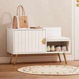 Artiss Shoe Rack Cabinet Bench 6 Pairs White - Close-Up Angle