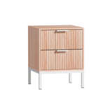Artiss Bedside Table Drawers Side End Table Storage Cabinet Nightstand Pine LURA - Close-Up Angle