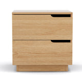 Artiss 2X Bedside Table 2 Drawers Nightstand Pine - Top-Down View