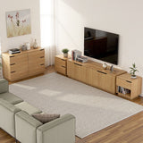 Artiss 2X Bedside Table 2 Drawers Nightstand Pine - Close-Up Angle