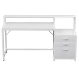 Artiss Computer Desk Home Office Study Table Desks w/Drawers Open Shelf White 160CM - Side View