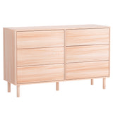 Artiss 6 Chest of Drawers Cabinet Dresser Table Tallboy Storage Bedroom Pine - Side View