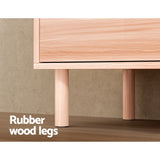 Artiss 6 Chest of Drawers Cabinet Dresser Table Tallboy Storage Bedroom Pine - Close-Up Angle