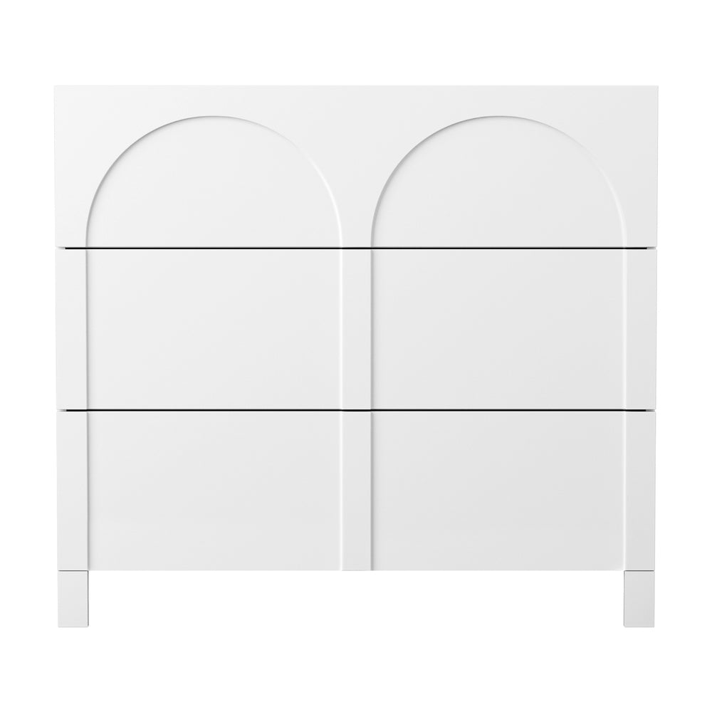 Artiss 3 Chest of Drawers Lowboy Dresser Cabinet White