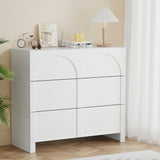 Artiss 3 Chest of Drawers Lowboy Dresser Cabinet White - Low Angle