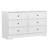 Artiss 6 Chest of Drawers - LEIF White - Side View