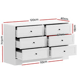 Artiss 6 Chest of Drawers - LEIF White