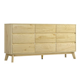 Artiss 9 Chest of Drawers Tallboy Cabinet - XAVI Pine - Side View