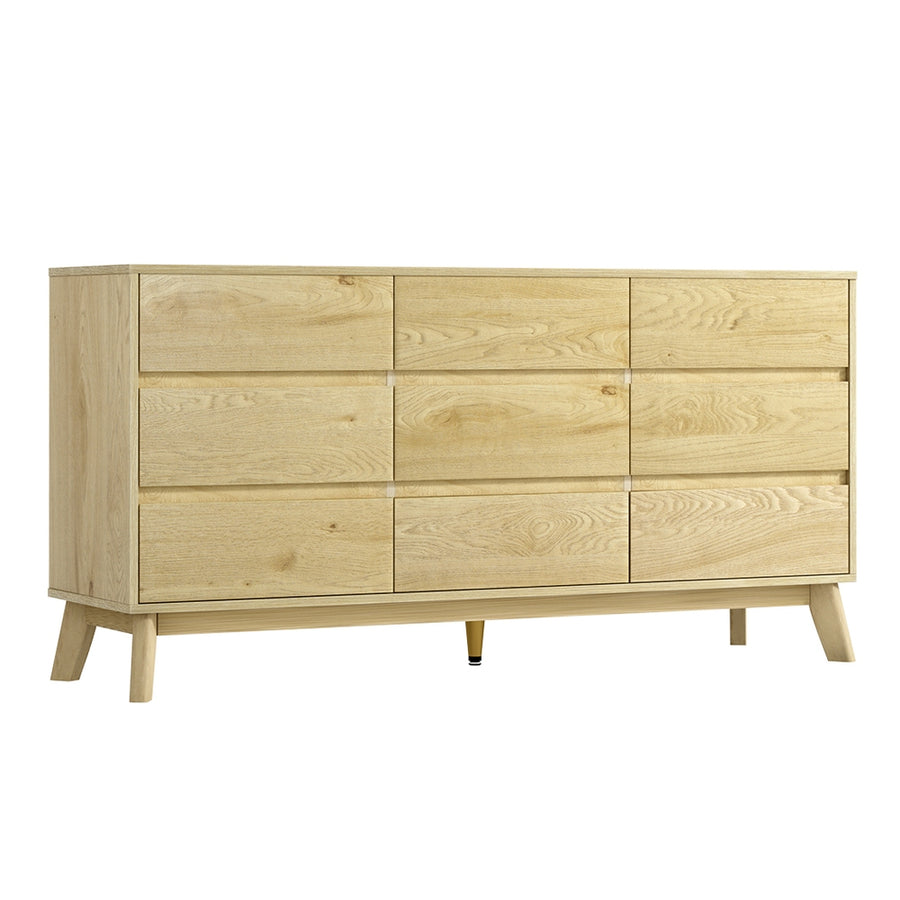 Artiss 9 Chest of Drawers Tallboy Cabinet - XAVI Pine, image 3