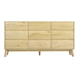 Artiss 9 Chest of Drawers Tallboy Cabinet - XAVI Pine - 45-Degree Angle
