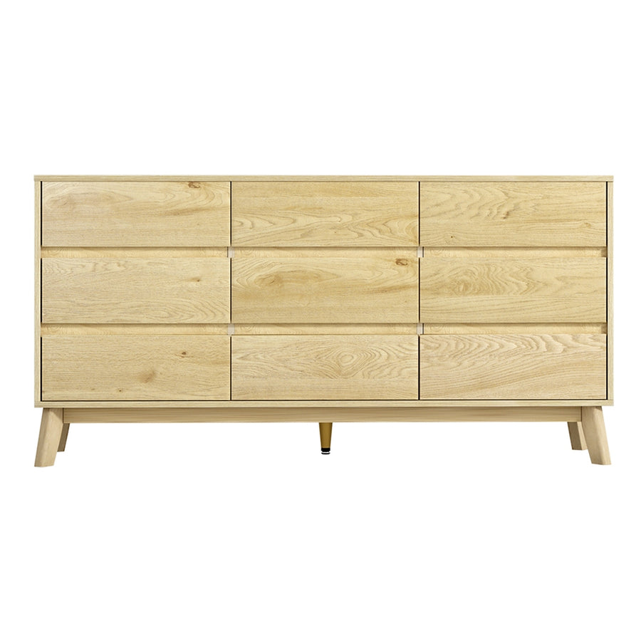 Artiss 9 Chest of Drawers Tallboy Cabinet - XAVI Pine, image 5
