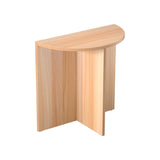 Artiss Coffee Table Semi-circle 48CM Pine Elva - Close-Up Angle