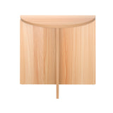 Artiss Coffee Table Semi-circle 48CM Pine Elva - Side View