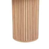 Artiss Coffee Table Oval 100CM Pine Samuel - Top-Down View