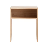 Elegant Pine Fluted Coffee Table with Storage Shelf by Artiss - Side View