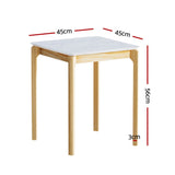 Artiss Coffee Table Marble Effect Square - Front View