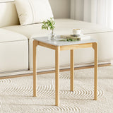 Artiss Coffee Table Marble Effect Square - Close-Up Angle