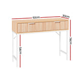 Artiss Console Table 2 Drawers 92CM - Side View