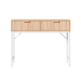 Artiss Console Table 2 Drawers 92CM - Top-Down View