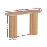 Artiss Console Table Oval 115CM Pine Blake - Top-Down View