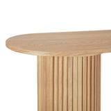 Artiss Console Table Oval 115CM Pine Blake - 45-Degree Angle