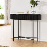 Artiss Console Table 2 Drawers 100CM - Low Angle