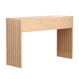 Artiss Console Table Hallway Fluted 120CM Pine - Side View