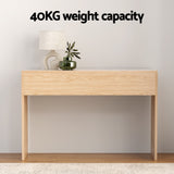 Artiss Console Table Hallway Fluted 120CM Pine - Close-Up Angle
