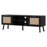 Artiss TV Unit 150cm Storage Cabinet Black - Front View
