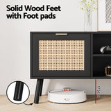 Artiss TV Unit 150cm Storage Cabinet Black - Low Angle