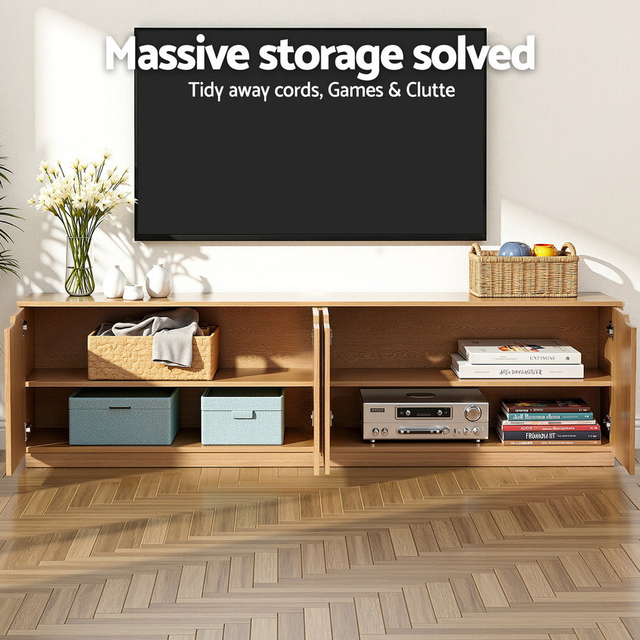 Artiss TV Unit Entertainment Unit Storage Cabinet 180cm Pine