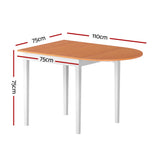 1.1M Artiss Dining Table Extendable - Front View