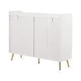 Artiss Shoe Rack Cabinet 5 Tiers 30 Pairs White - 45-Degree Angle