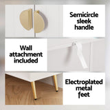 Artiss Shoe Rack Cabinet 5 Tiers 30 Pairs White - Low Angle