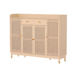 Artiss Shoe Rack Cabinet with Shelves 26 Pairs Pine - 45-Degree Angle