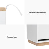 Artiss Shoe Rack Cabinet 3-Tier 45 Pairs White - Low Angle
