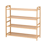 Artiss 4 Tier Shoe Rack Bamboo Storage Organiser Pine - Extra Image