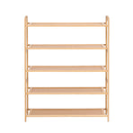 Artiss 5 Tier Shoe Rack Bamboo Storage Organiser Pine