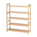 Artiss 5 Tier Shoe Rack Bamboo Storage Organiser Pine - Extra Image
