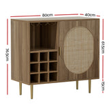 Artiss Buffet Sideboard with Wine Rack - ANYA - Top-Down View